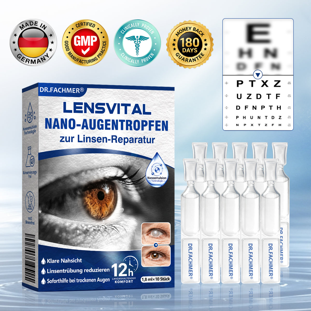 🇩🇪🎁DR.Fachmer® LensVital Nano-Augentropfen zur Linsen-Reparatur