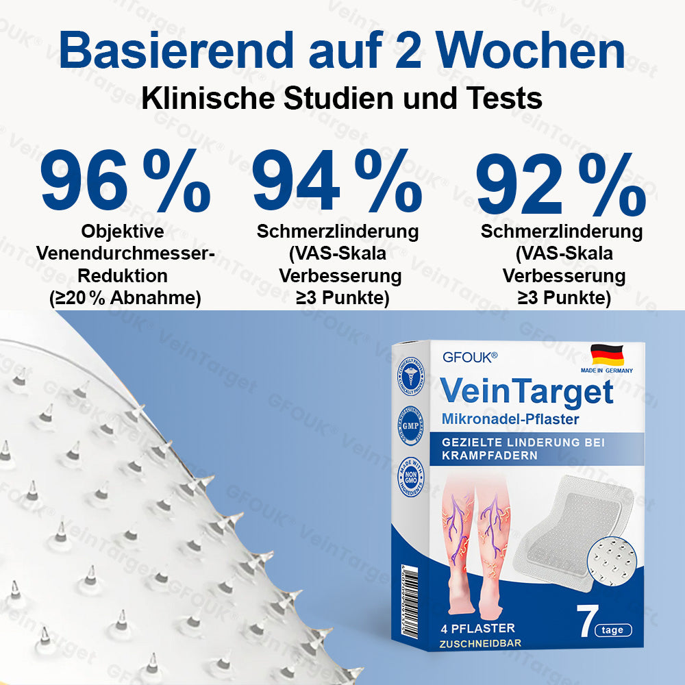 🇩🇪👨‍⚕️✅✅GFOUK® VeinTarget Mikronadel-Pflaster⚡Sofortige Linderung, langfristige Ergebnisse