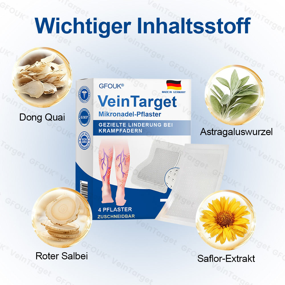 🇩🇪👨‍⚕️✅✅GFOUK® VeinTarget Mikronadel-Pflaster⚡Sofortige Linderung, langfristige Ergebnisse