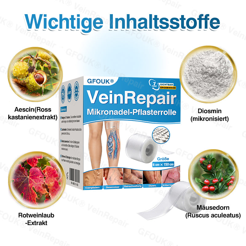 🇩🇪🏆✅️👨‍⚕️GFOUK® VeinRepair Mikronadel-Pflasterrolle⚡Sofortige Linderung, langfristige Ergebnisse