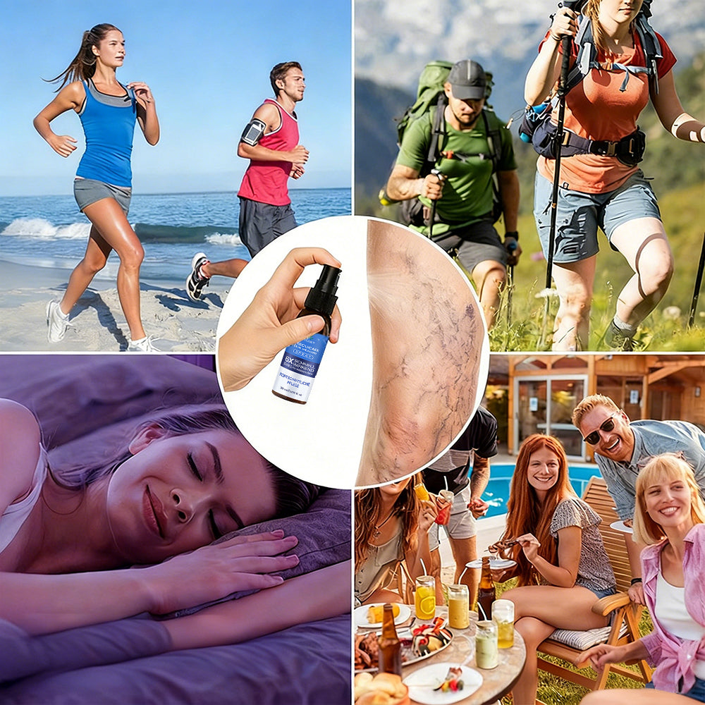 🇩🇪🎁GFOUK® VascuCare Vein Healing Spray(Entwickelt für Krampfadern, Besenreiser, tiefe Venenthrombose (TVT), chronische venöse Insuffizienz, venöse Geschwüre, Thrombophlebitis und andere venöse Beschwerden)