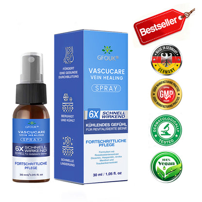 🇩🇪🎁GFOUK® VascuCare Vein Healing Spray(Entwickelt für Krampfadern, Besenreiser, tiefe Venenthrombose (TVT), chronische venöse Insuffizienz, venöse Geschwüre, Thrombophlebitis und andere venöse Beschwerden)